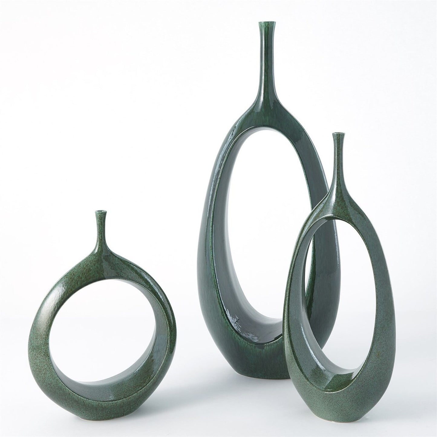 Open Ring Emerald Vase - Small