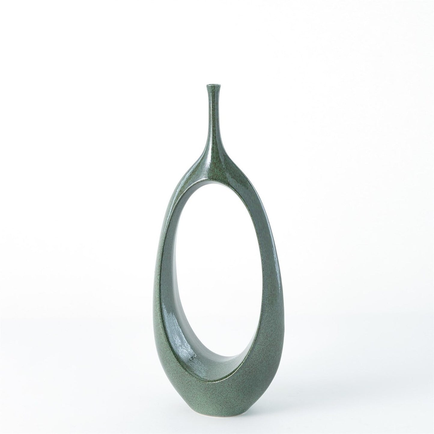 Open Oval Ring Emerald Vase - Large