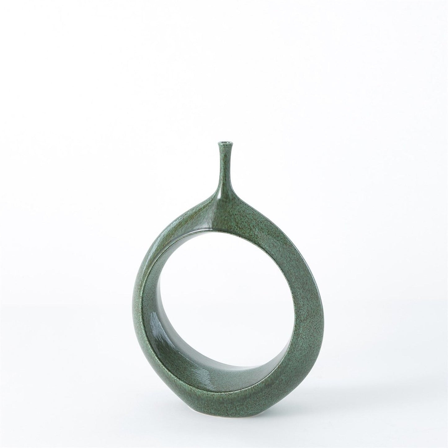 Open Oval Ring Emerald Vase - Medium