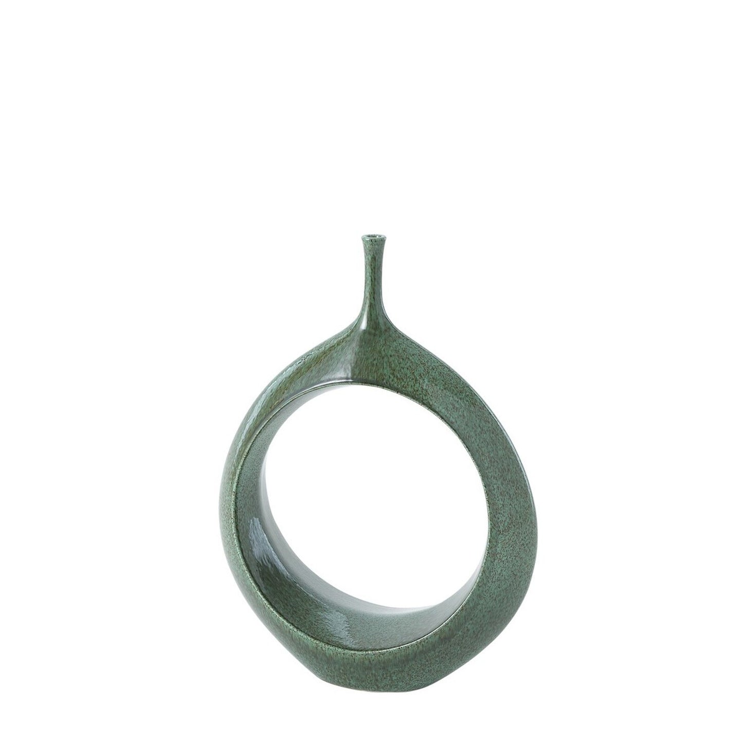 Open Oval Ring Emerald Vase - Large