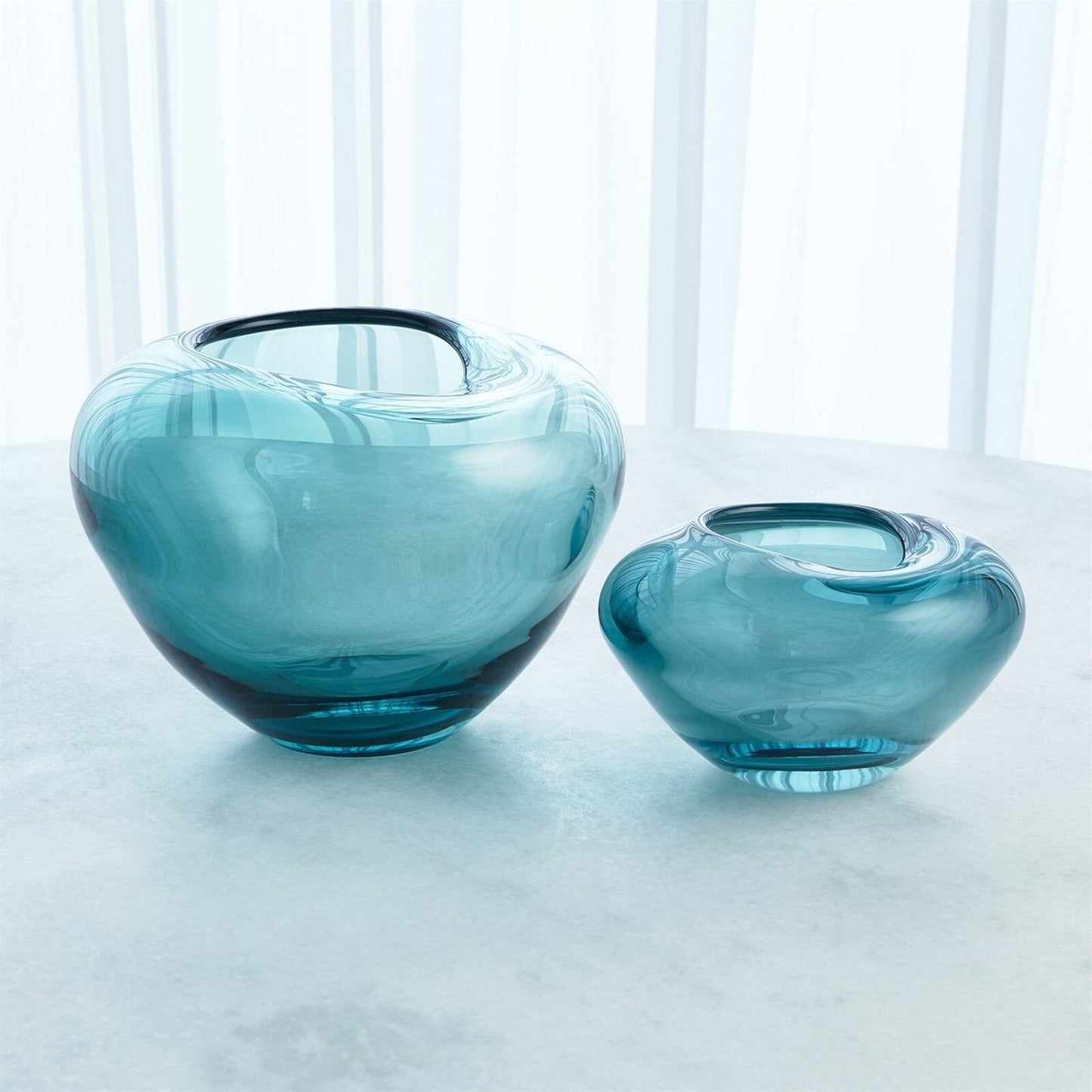 Undulating Azure Vase - Large