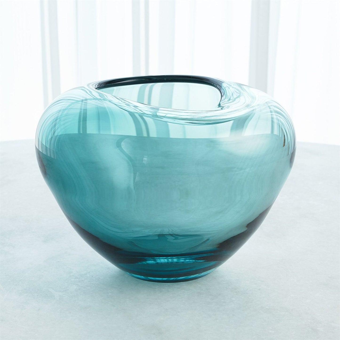 Undulating Azure Vase - Large