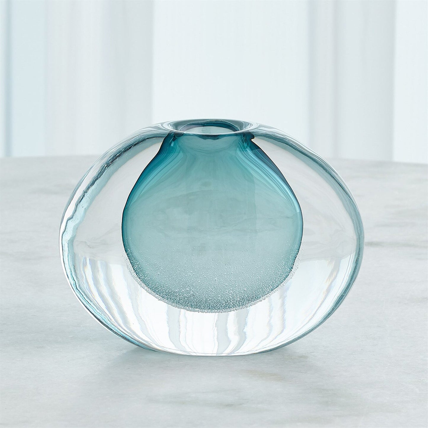 Micro Bubble Small Azure Vase