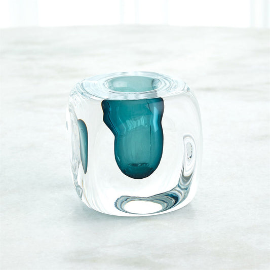 Square Azure Vase