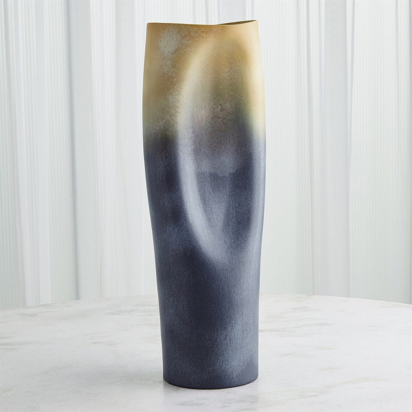 Indent Skinny Gray Vase