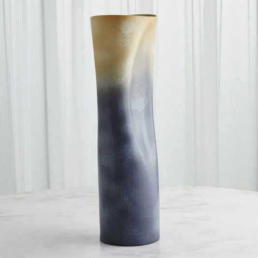 Indent Skinny Gray Vase