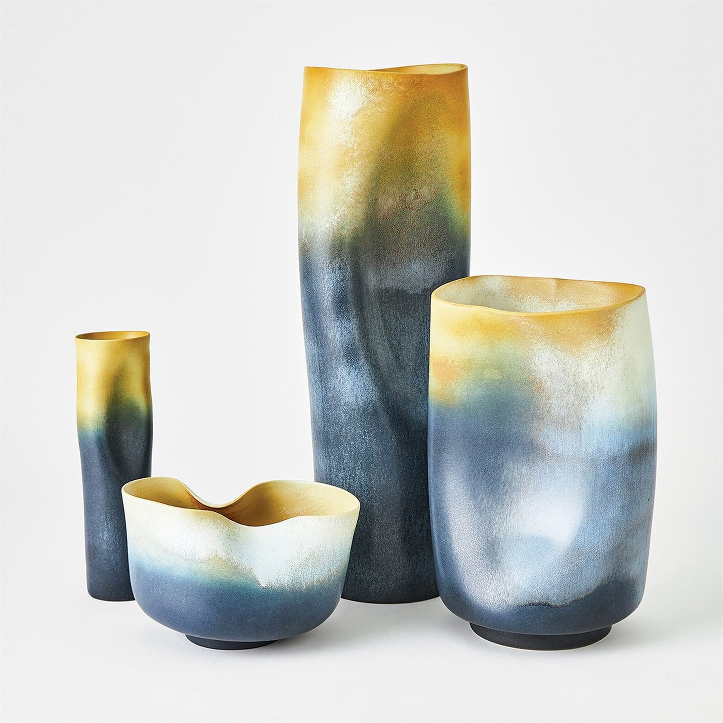 Indent Skinny Gray Vase