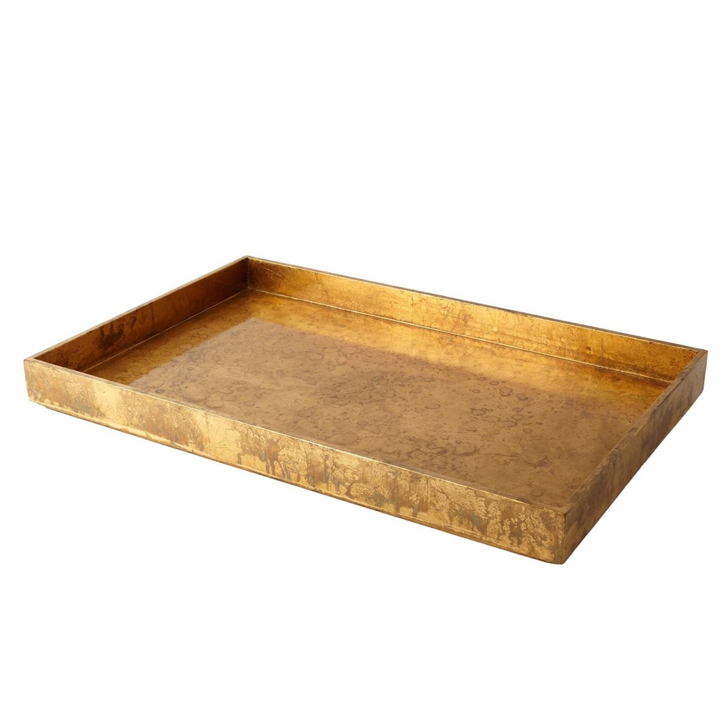 Luxe Gold Leaf Rectangle Tray - Small