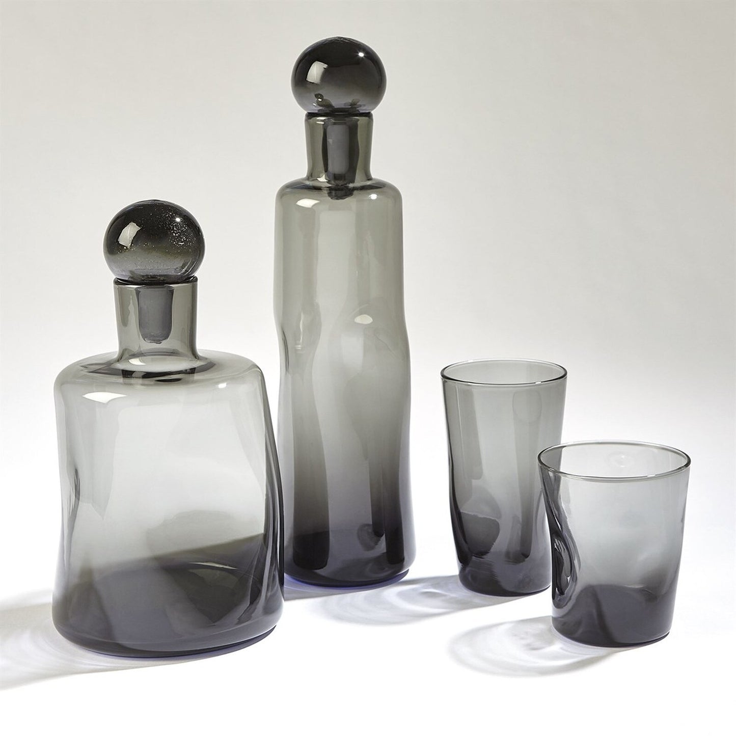 Pinched Gray Decanter - Short