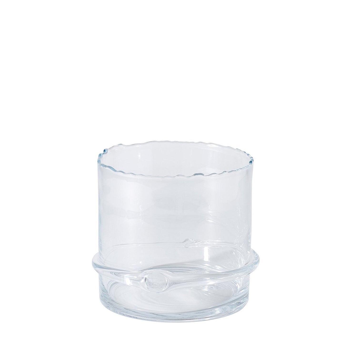 Intaglio Clear Candle Holder - Large