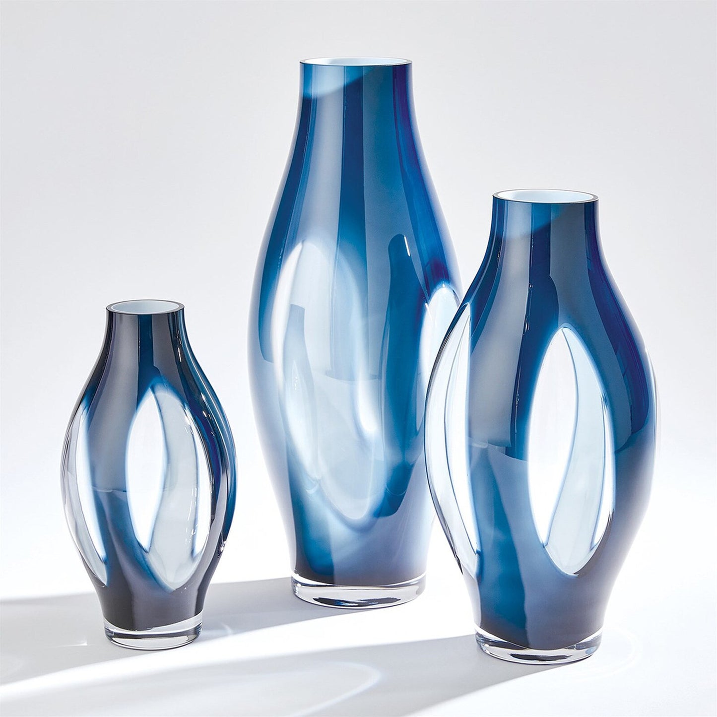 Fly Through Night Blue Vase - Medium