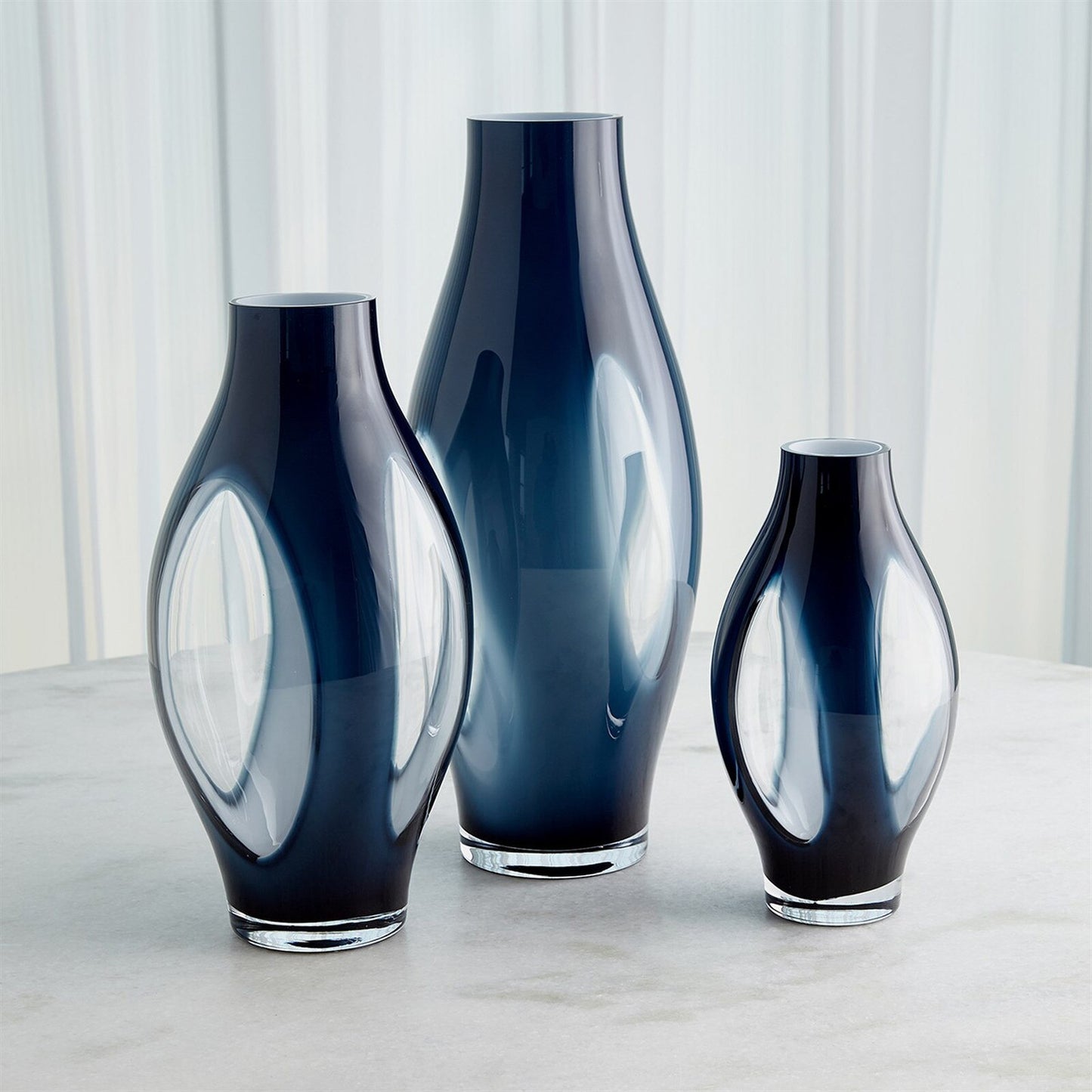 Fly Through Night Blue Vase - Medium