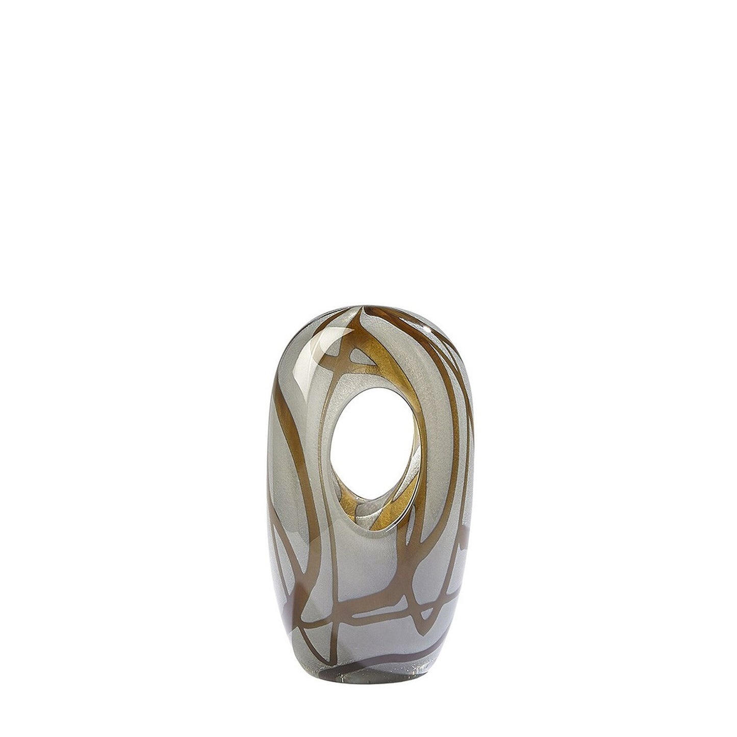 Swirl Amber Vase - Medium