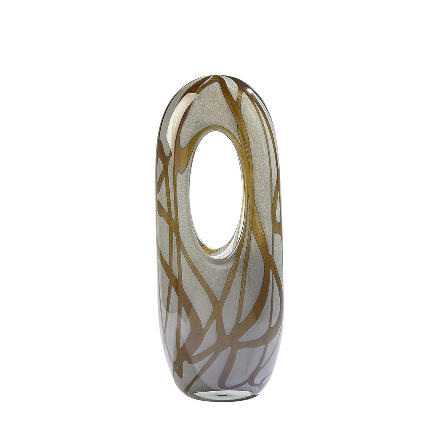 Swirl Amber Vase - Small