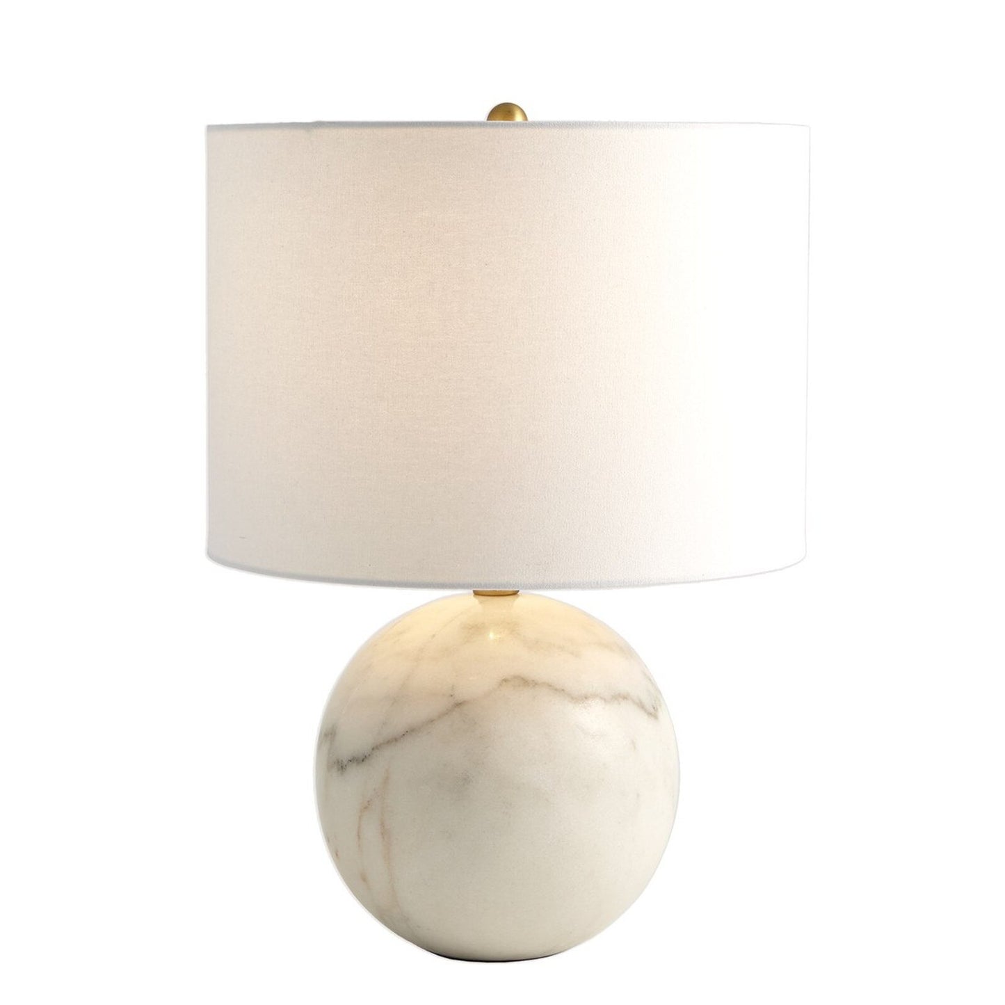 Sphere White Marble Table Lamp