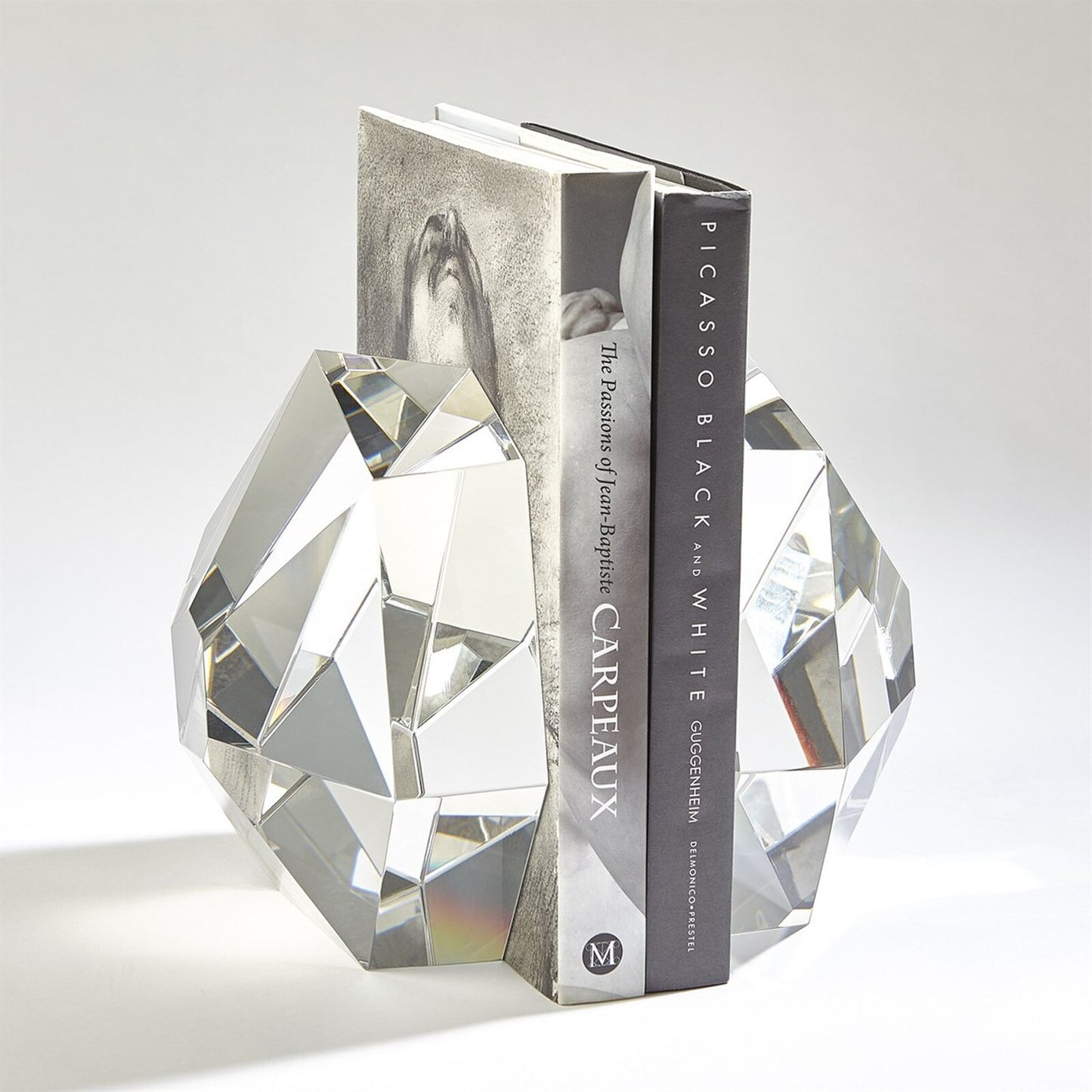 Clear Crystal Bookend - Set of 2