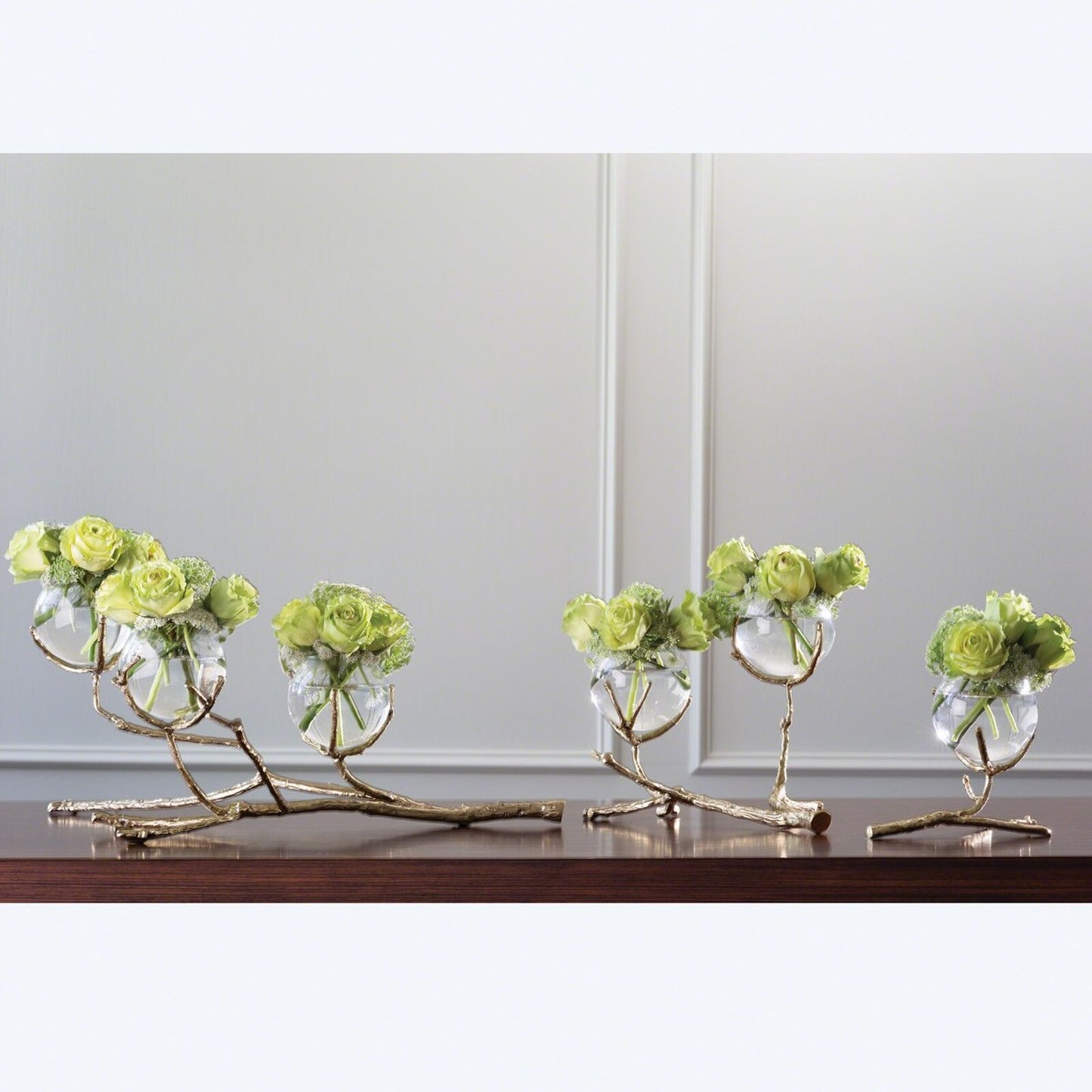 Twig Brass 2-Vase Holder