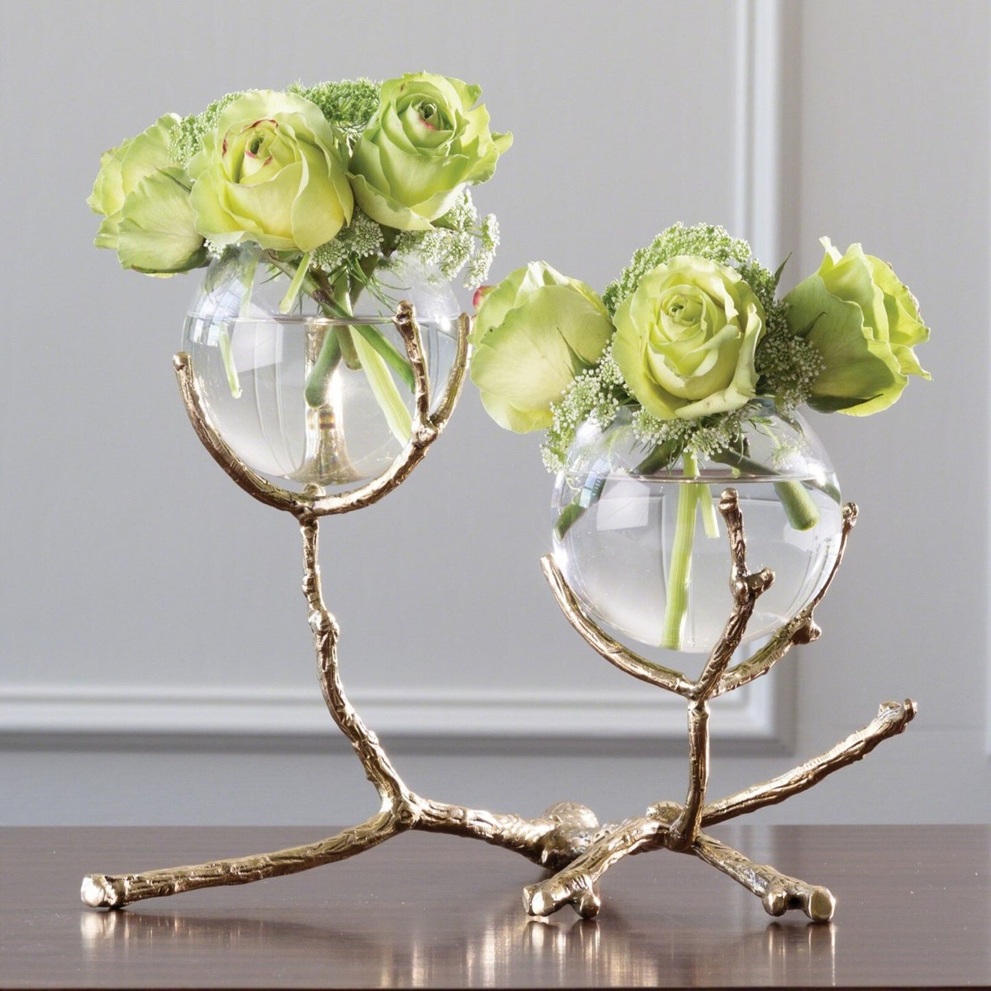 Twig Brass 2-Vase Holder