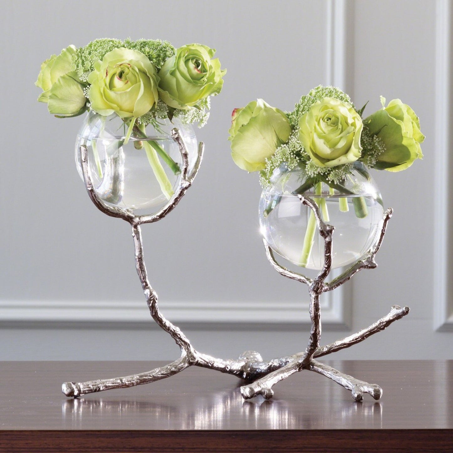 Twig Nickel 2-Vase Holder