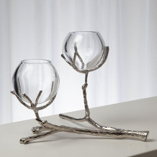 Twig Nickel 2-Vase Holder