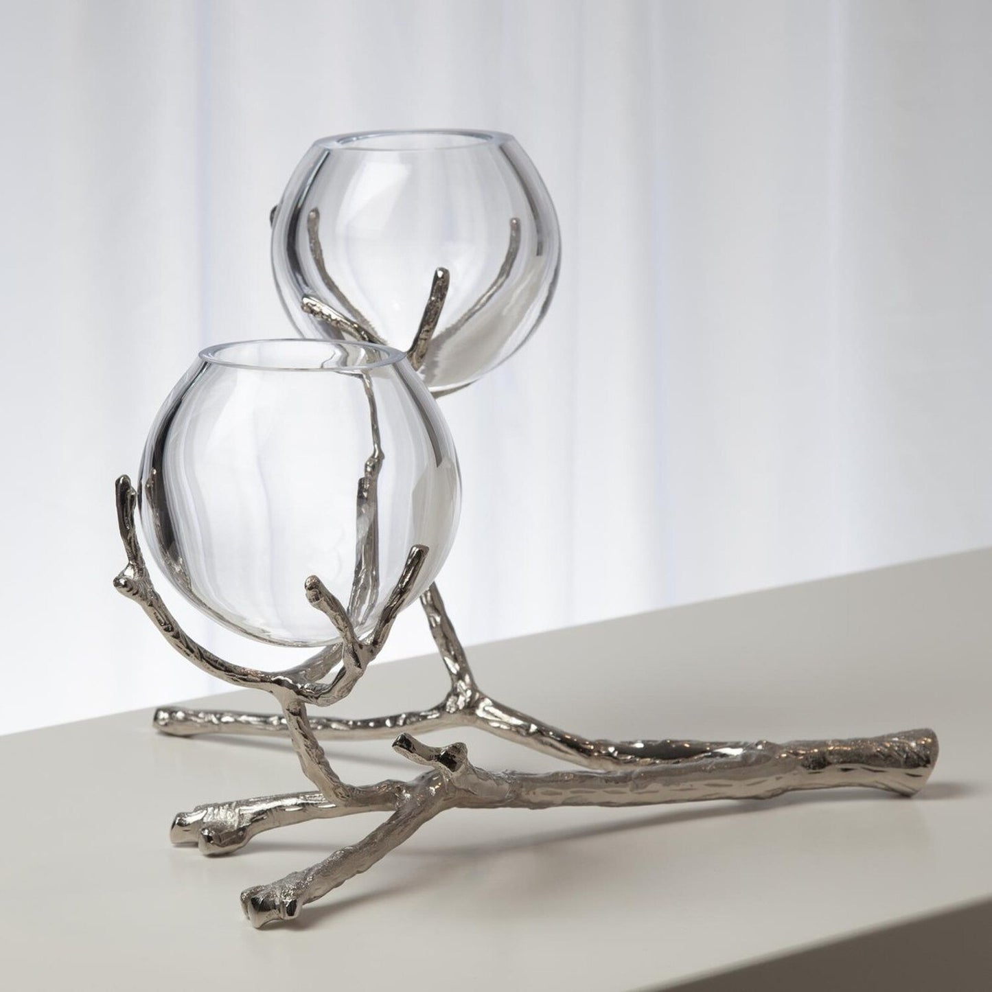 Twig Nickel 2-Vase Holder