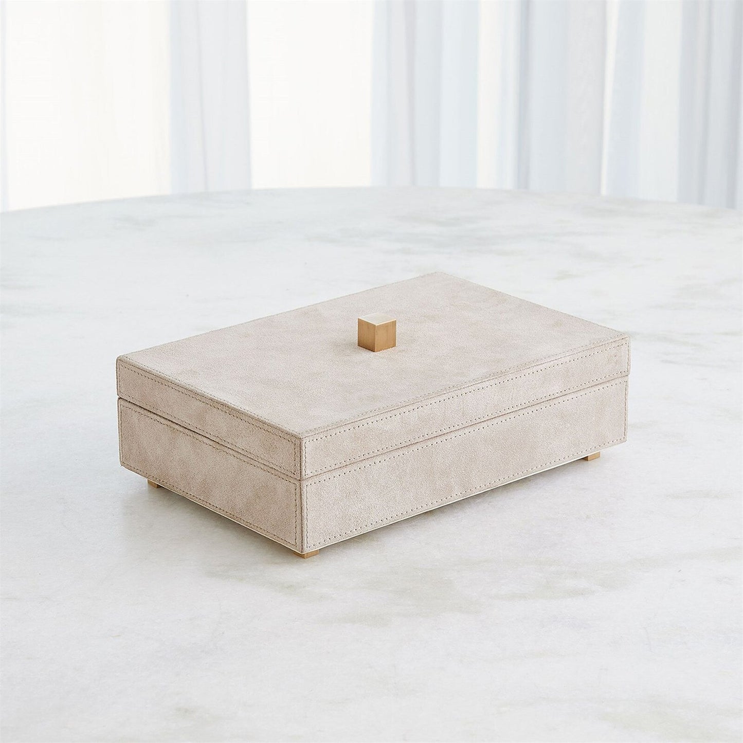 Posh Parchment Suede Box - Large