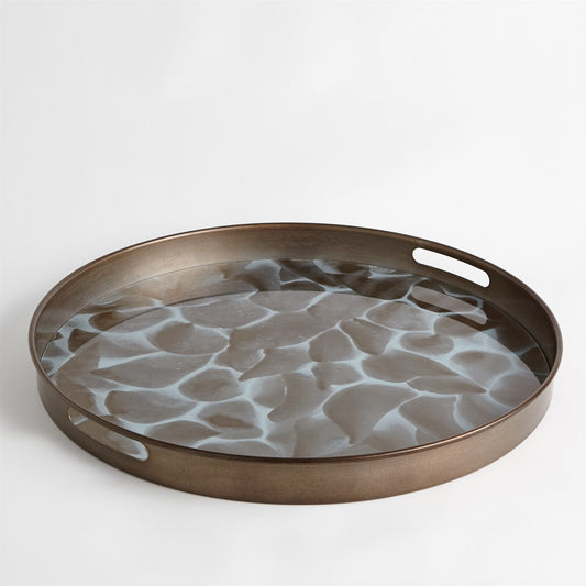 Small Bronze Rock Motif Tray