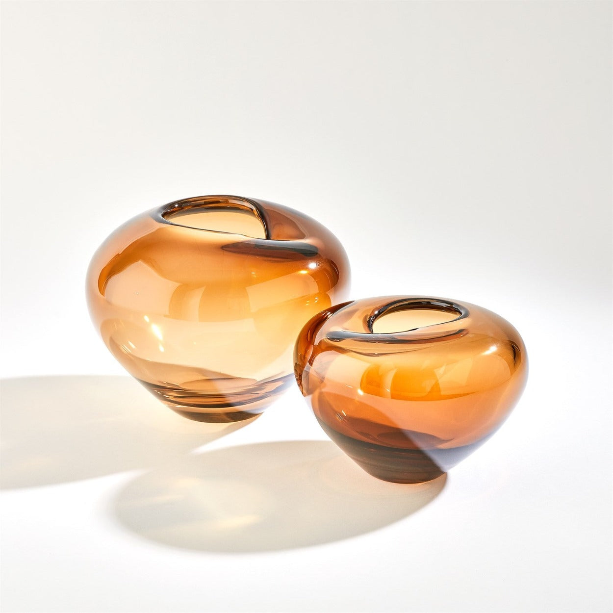 Small Amber Wave Vase