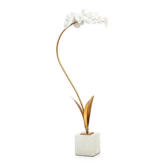 Serene Orchid Porcelain Sculpture