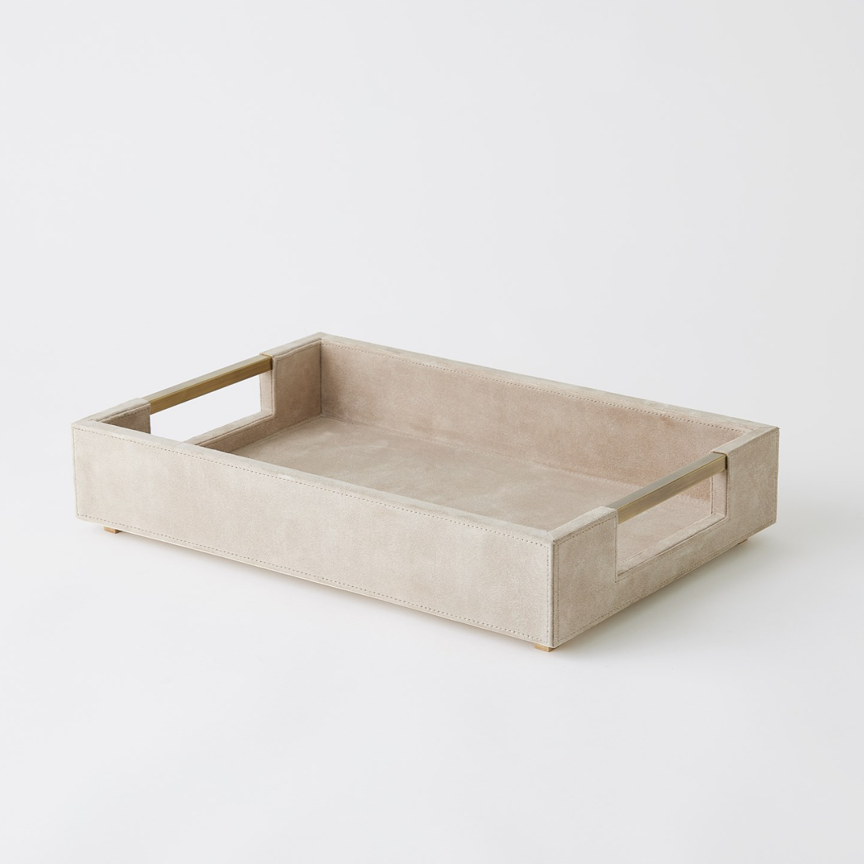 Small Parchment Suede Serving Tray