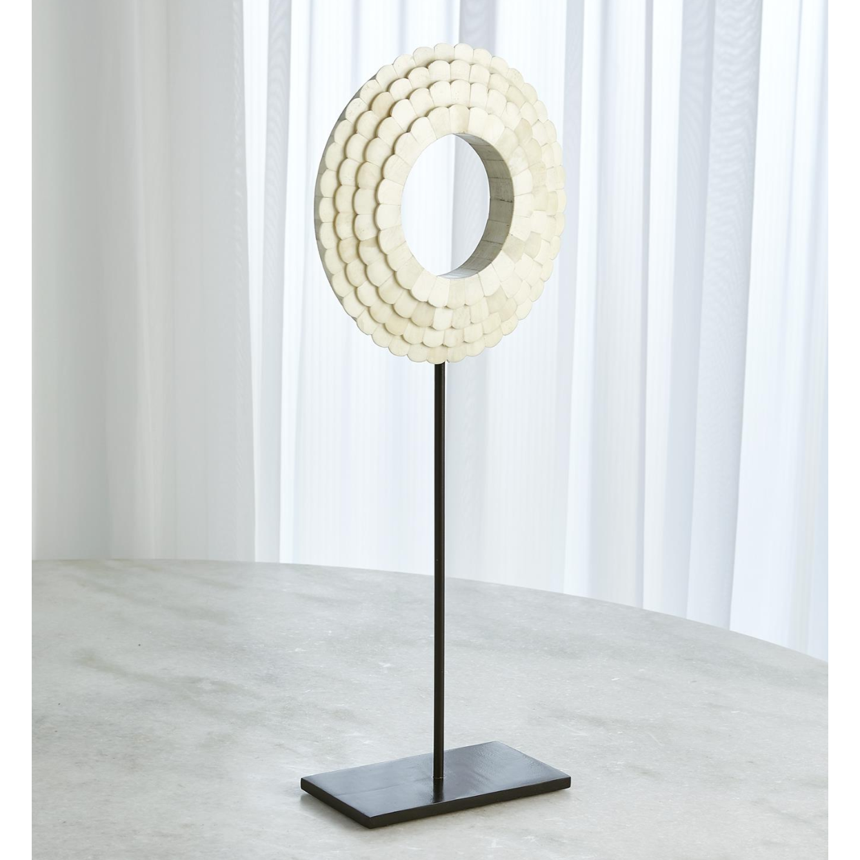 Large White Anthos Ring Sculpture