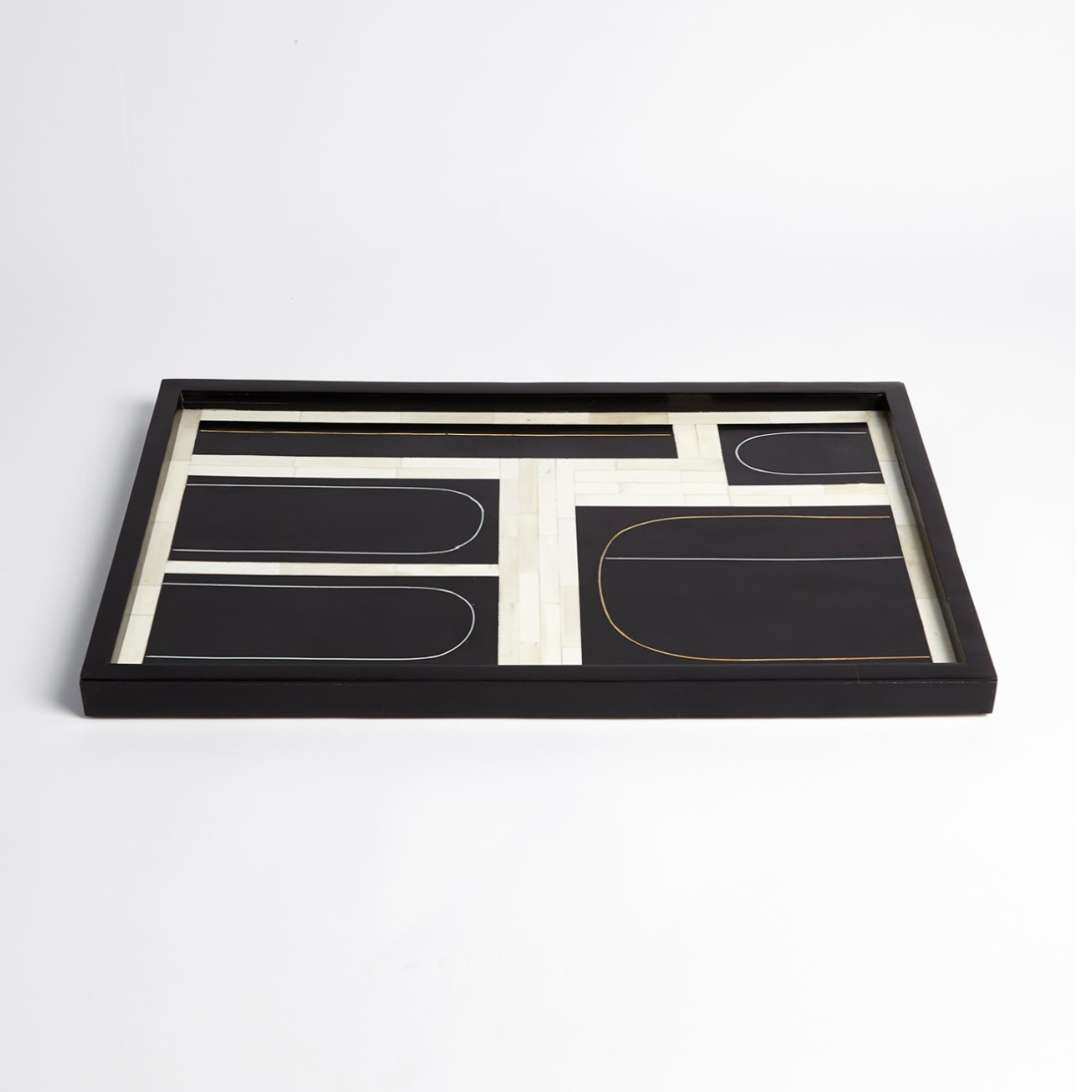 Elegant Brass Loop Serving Tray