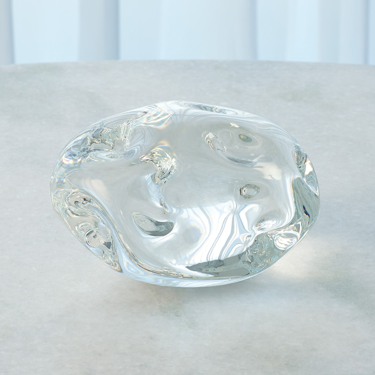 Large Clear Dimple Paperweight