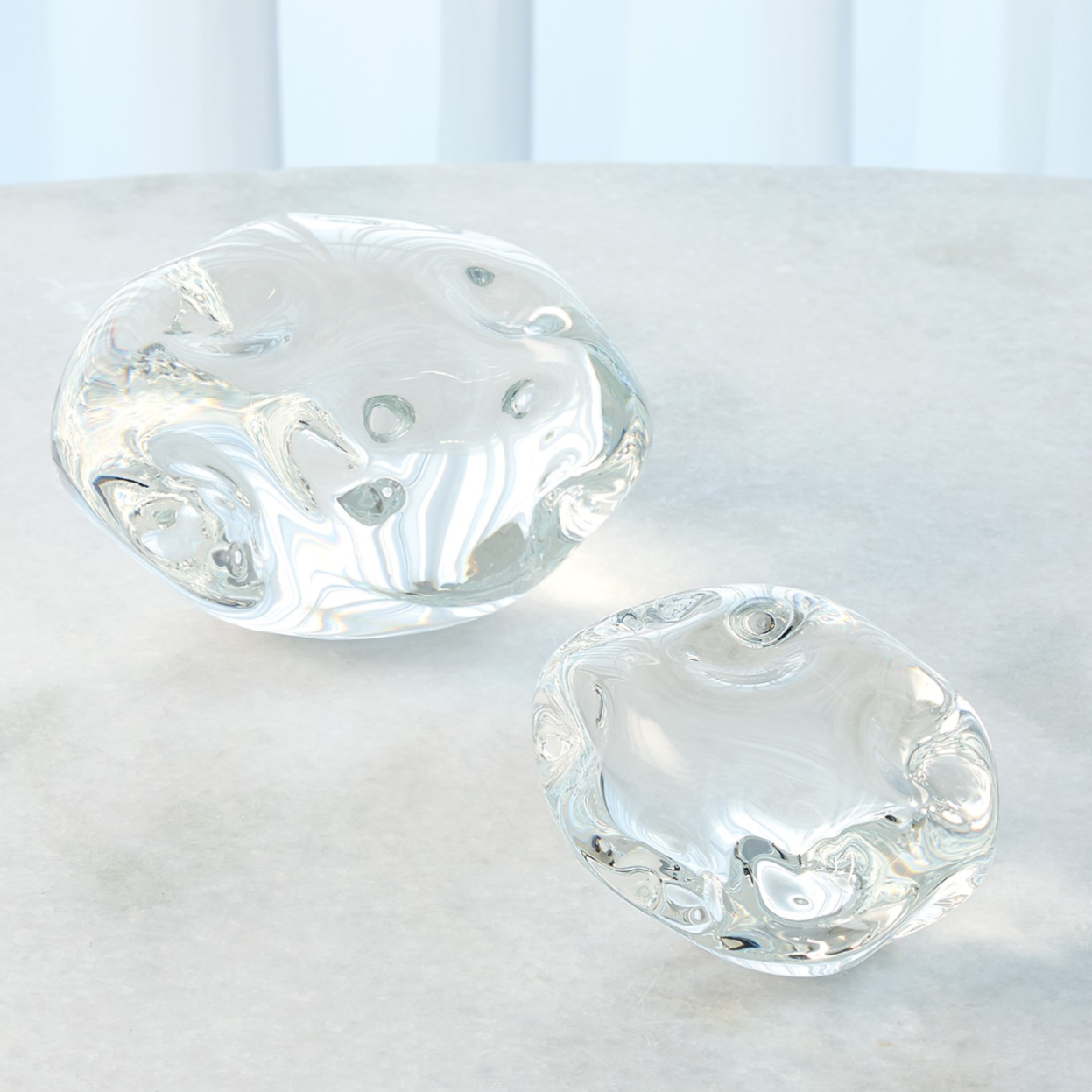 Large Clear Dimple Paperweight