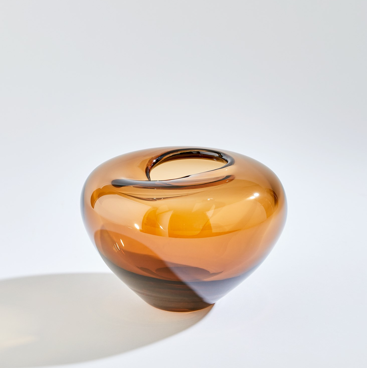 Small Amber Wave Vase