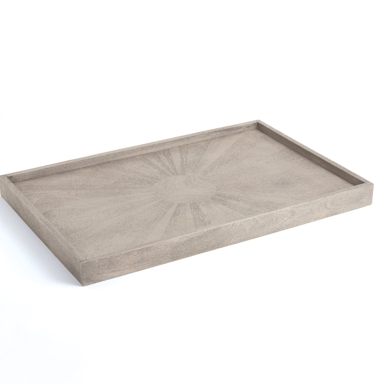 Grey Driftwood Ottoman Serving Tray