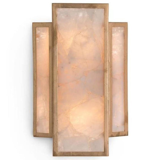 Two-Light Wall Sconce Calcite Panel